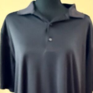 Greg Norman PlayDry Blue Shirt, sz medium (Brooklea Country Club Emblem)